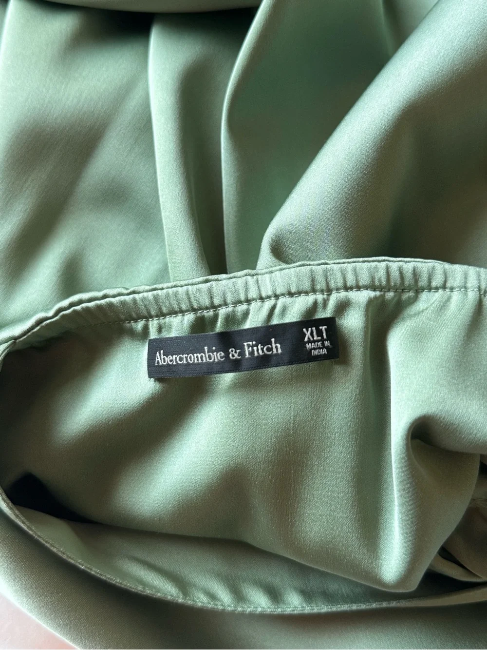 Abercrombie & Fitch Sage Green Knot-Detail backless Maxi Dress